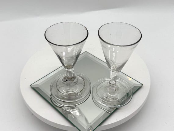 Antique Georgian Hand Blown Wine Glasses - Early 1700s - Etsy