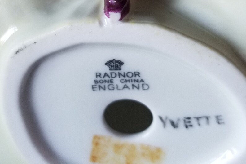 Vintage Radnor Bone China England Yvette Figurine Beautiful Etsy