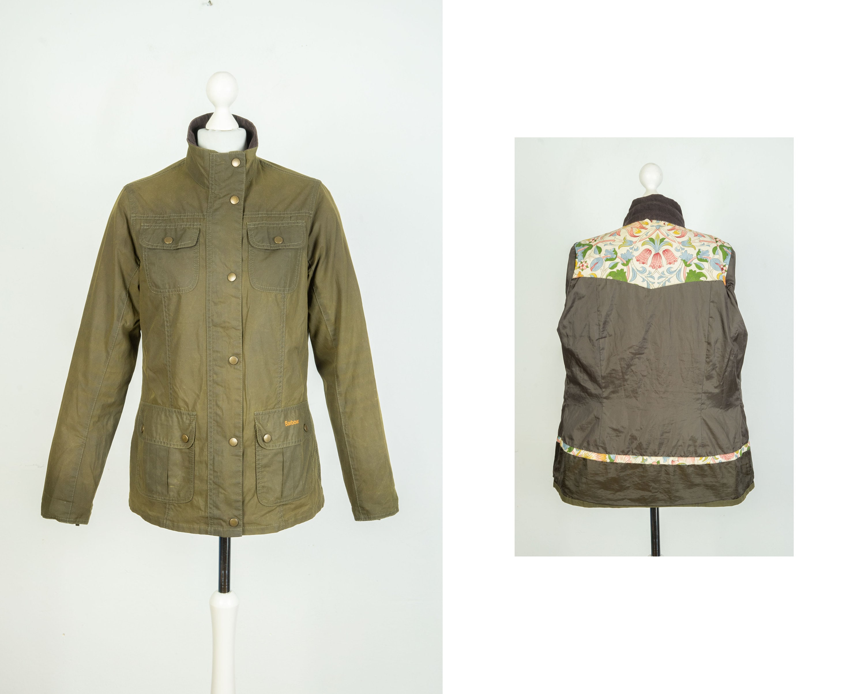Womens Barbour Morris Utility Wax Cotton Olive Jacket Size UK 12 US 8 Etsy Canada