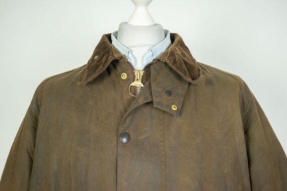 Mens Barbour Moorland Wax Cotton Brown Jacket Size C48 122CM Mens Barbour Moorland Wax Cotton Brown Jacket Size C48 122CM