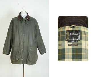 Barbour Border Green Vintage Waxed C42/107 Cm Green Border