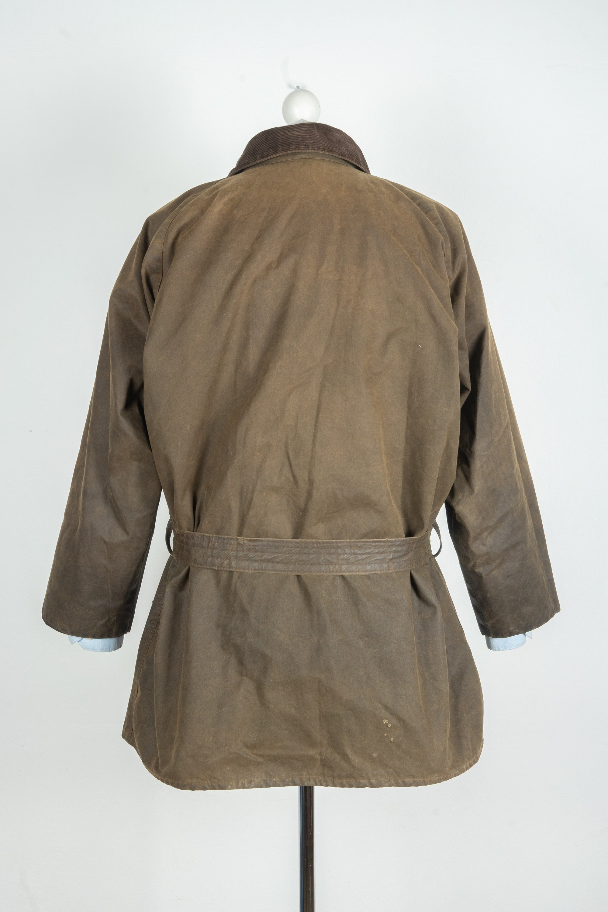 Mens Barbour Solway Zipper Wax Cotton Olive Belted Jacket Etsy