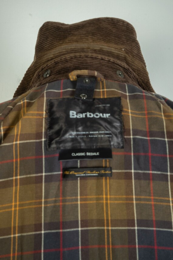 Mens Vintage Barbour Bedale Wax Cotton Brown Jack… - image 8