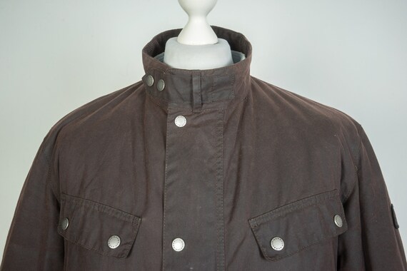 Men s Barbour International Duke Wax Brown Jacket Size XL Etsy