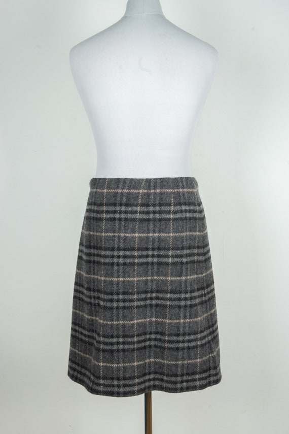 Burberry London Nova Check Wool Pleated Skirt Siz… - image 5