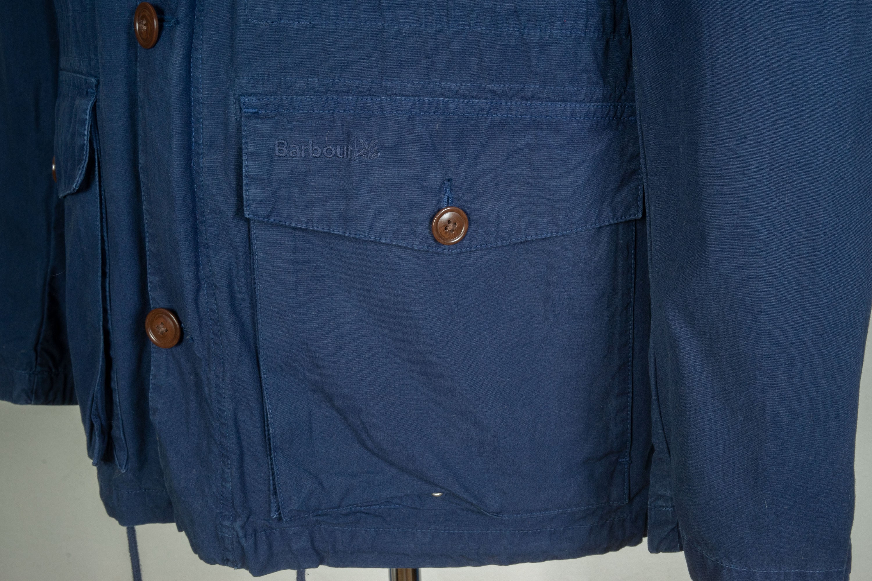 Navy blue barbour clearance jacket