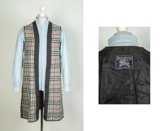 Vintage 90s Burberry Nova Check Liner Vest for Burberry Trench Coat Burberrys Wool Long Vest Jacket Fishtail Beige Brown Medium Large Etsy Australia