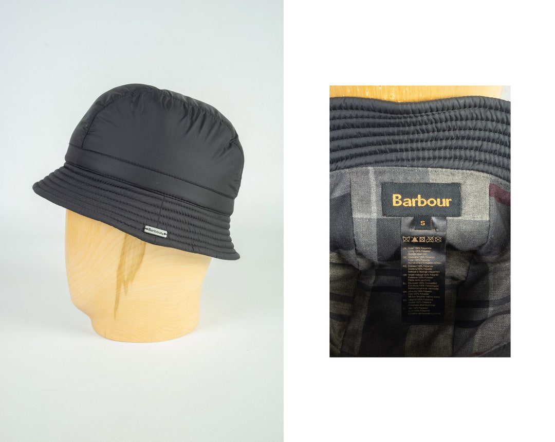 Barbour Bucket Polyester Brimmed Blue Hat Size S Etsy Canada