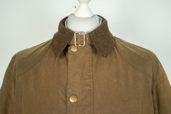 Mens Barbour Leedale Wax Cotton Brown Jacket Size… - image 2