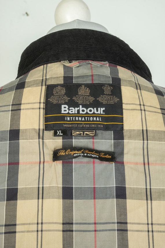 Mens Barbour International Ouston Wax Cotton Blac… - image 7