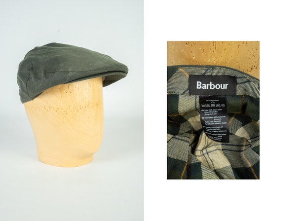 Buy Barbour Flat Cap Wax Peaky Blinder Olive Hat Size 7 3 8 Online in India Etsy