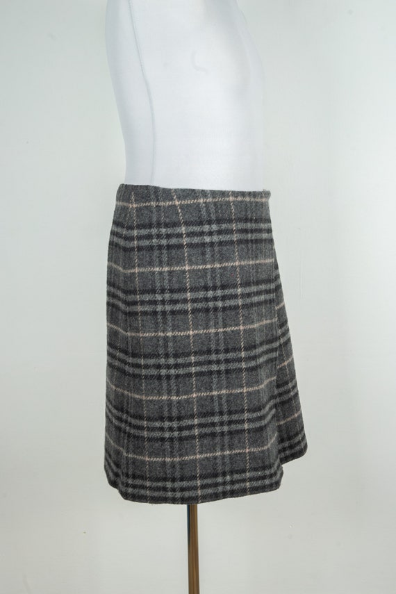 Burberry London Nova Check Wool Pleated Skirt Siz… - image 6