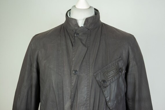 Mens Barbour International Ouston Wax Cotton Blac… - image 3