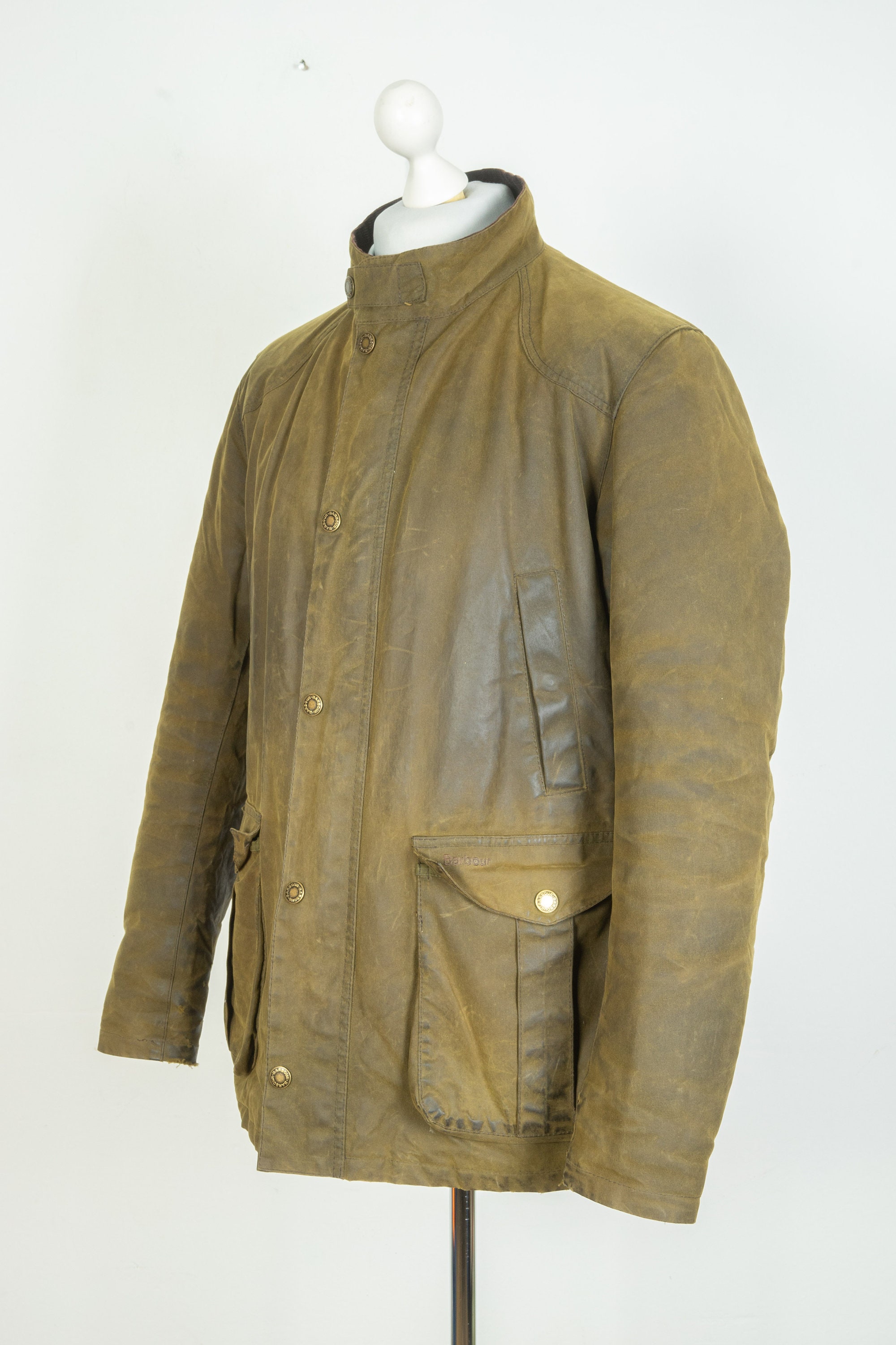 Herren Barbour Leeward Wax Baumwolle Olive Braun Jacke GroBe XL Etsy