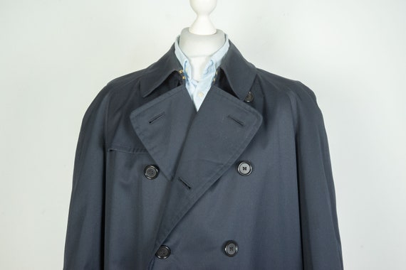 Mens Burberrys Navy Double Breasted Trench Coat G… - image 7