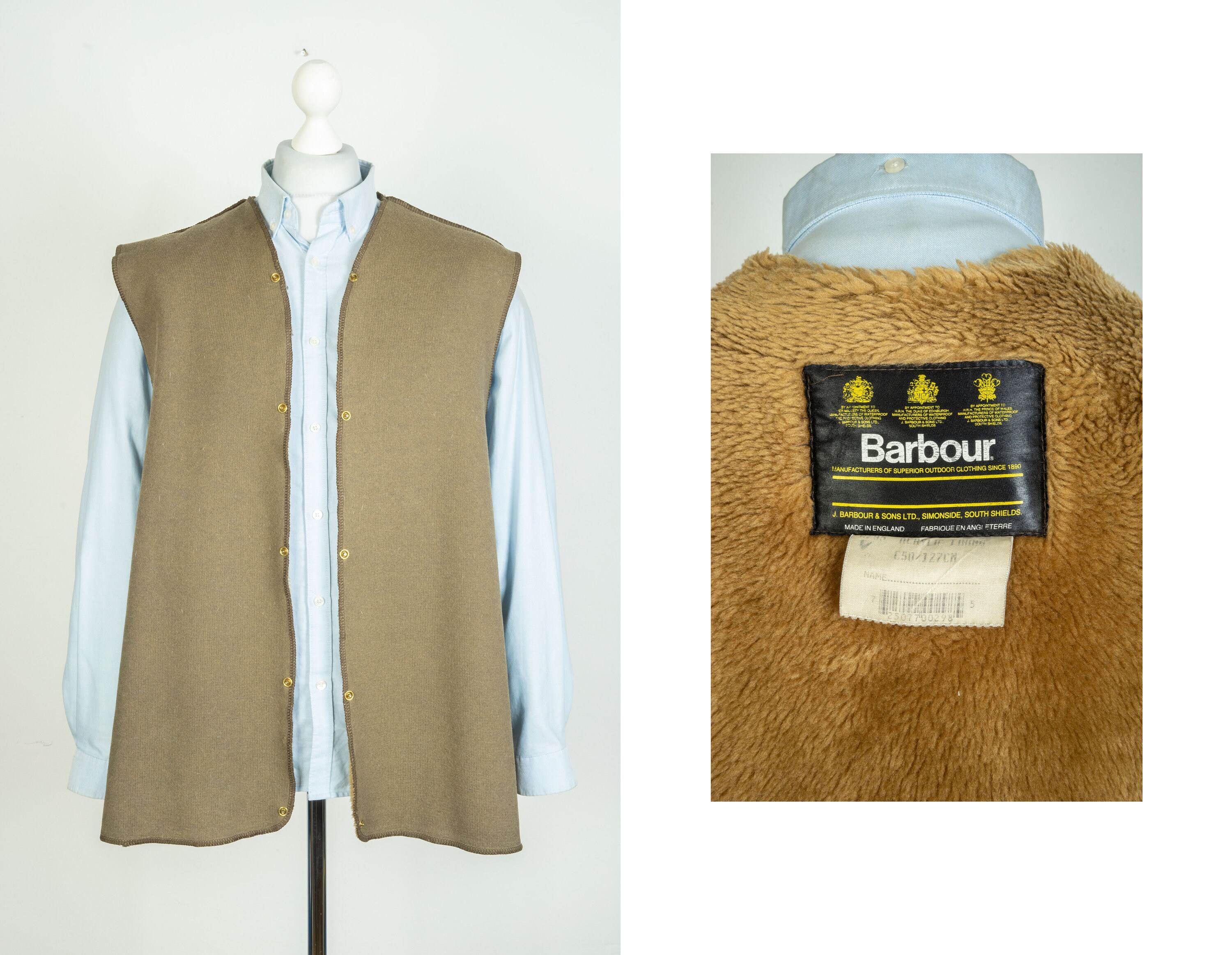 Barbour Lining - Etsy まもなく販売 80s LINING/C34 PILE A295 Barbour ベスト