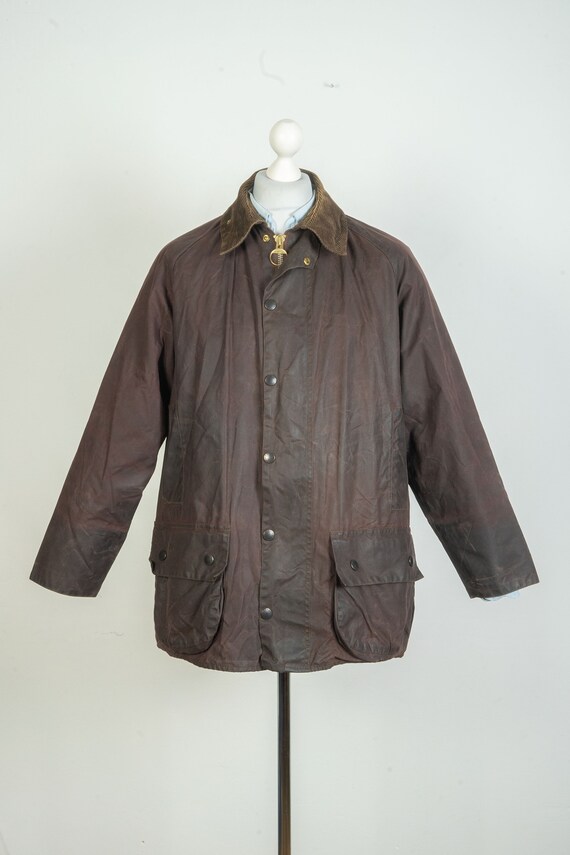 Mens Barbour Classic Beaufort Wax Cotton Brown Jacket Size C42