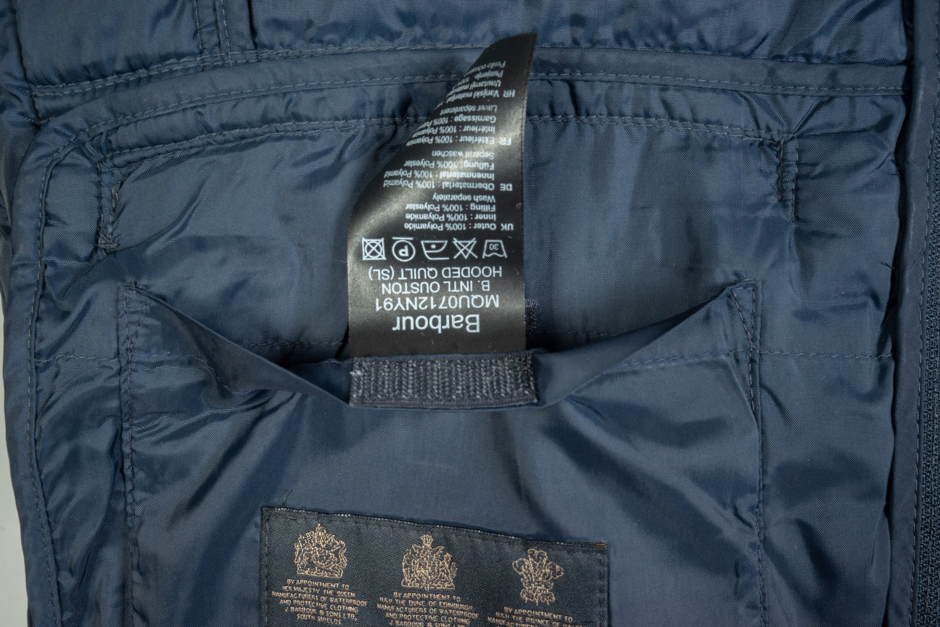 Men s Barbour International Ouston Quilted Hooded Navy Jacket Size L Etsy Canada