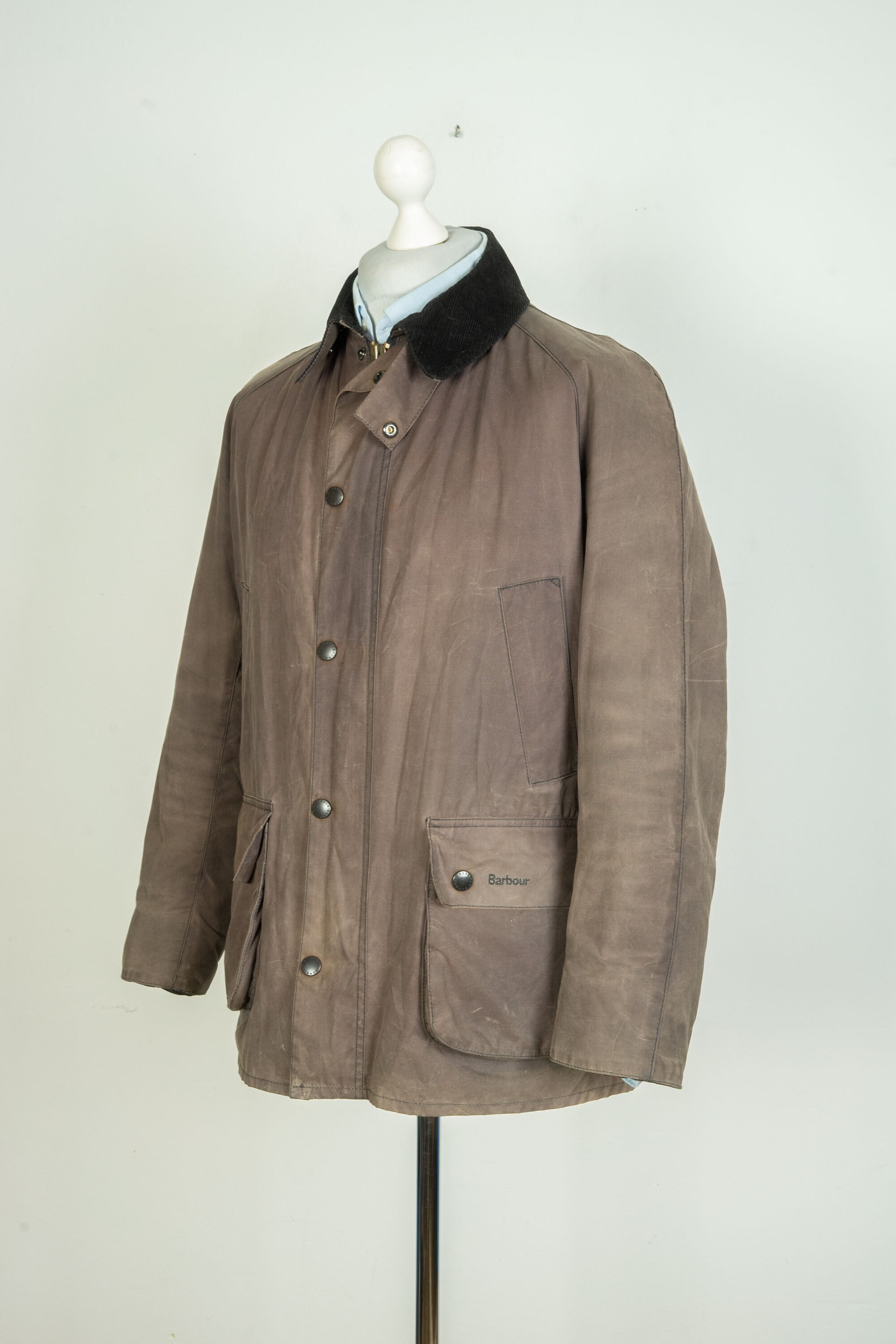 Men s Barbour Enfield Wax Gray Field Jacket Size L Etsy Canada