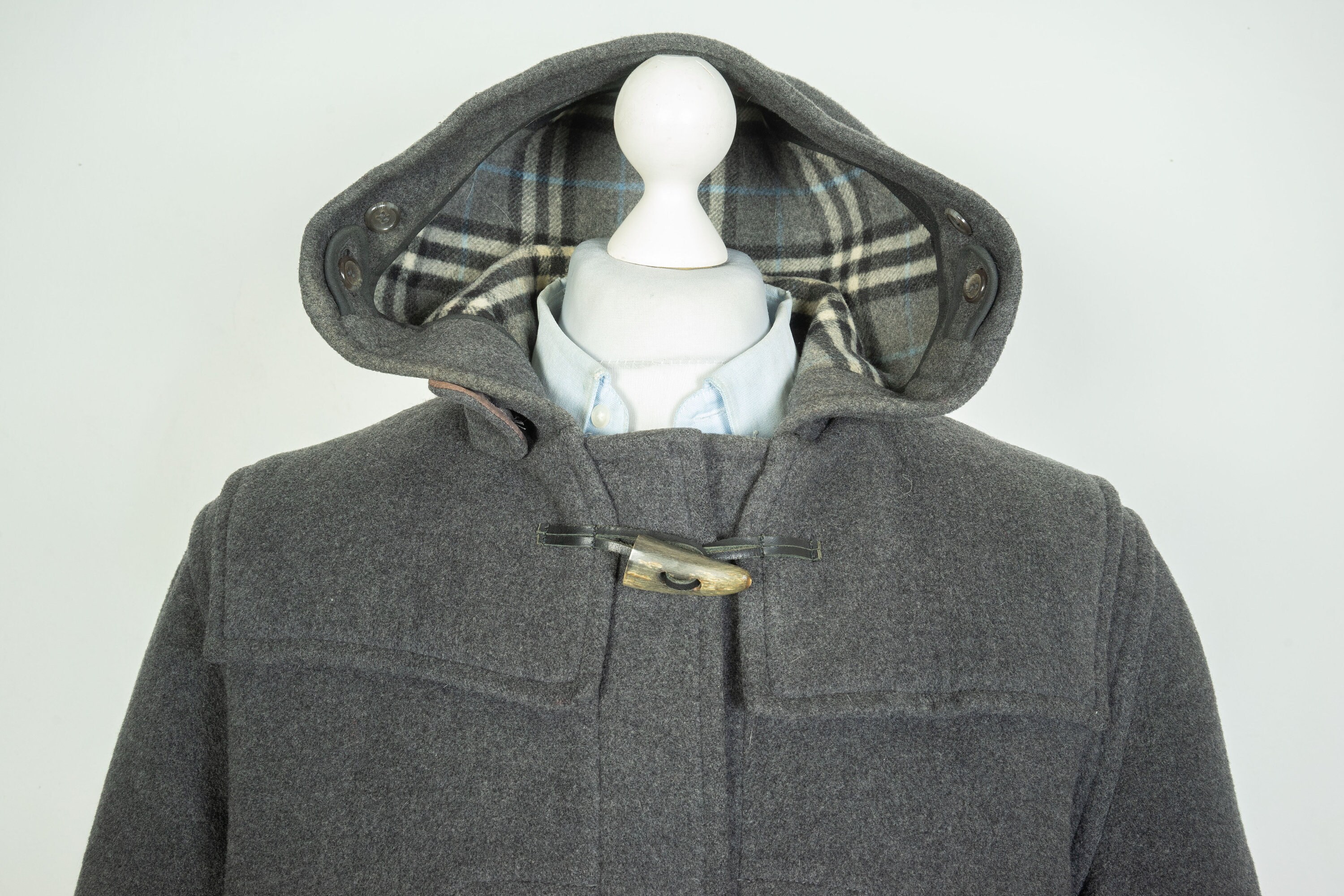Ladies Burberry London Wool Gray Duffle Coat Size UK 12 US 8 Ladies Burberry London Wool Gray Duffle Coat Size UK 12 US 8