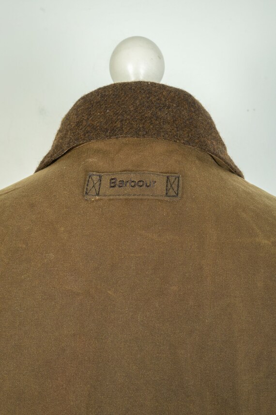 Mens Barbour Leedale Wax Cotton Brown Jacket Size… - image 6