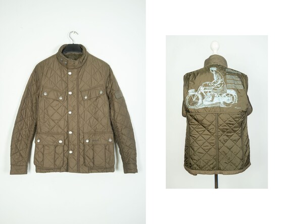 Mens barbour international padded jacket sale