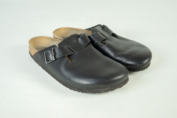 Men's Boston Clog - Black Leather