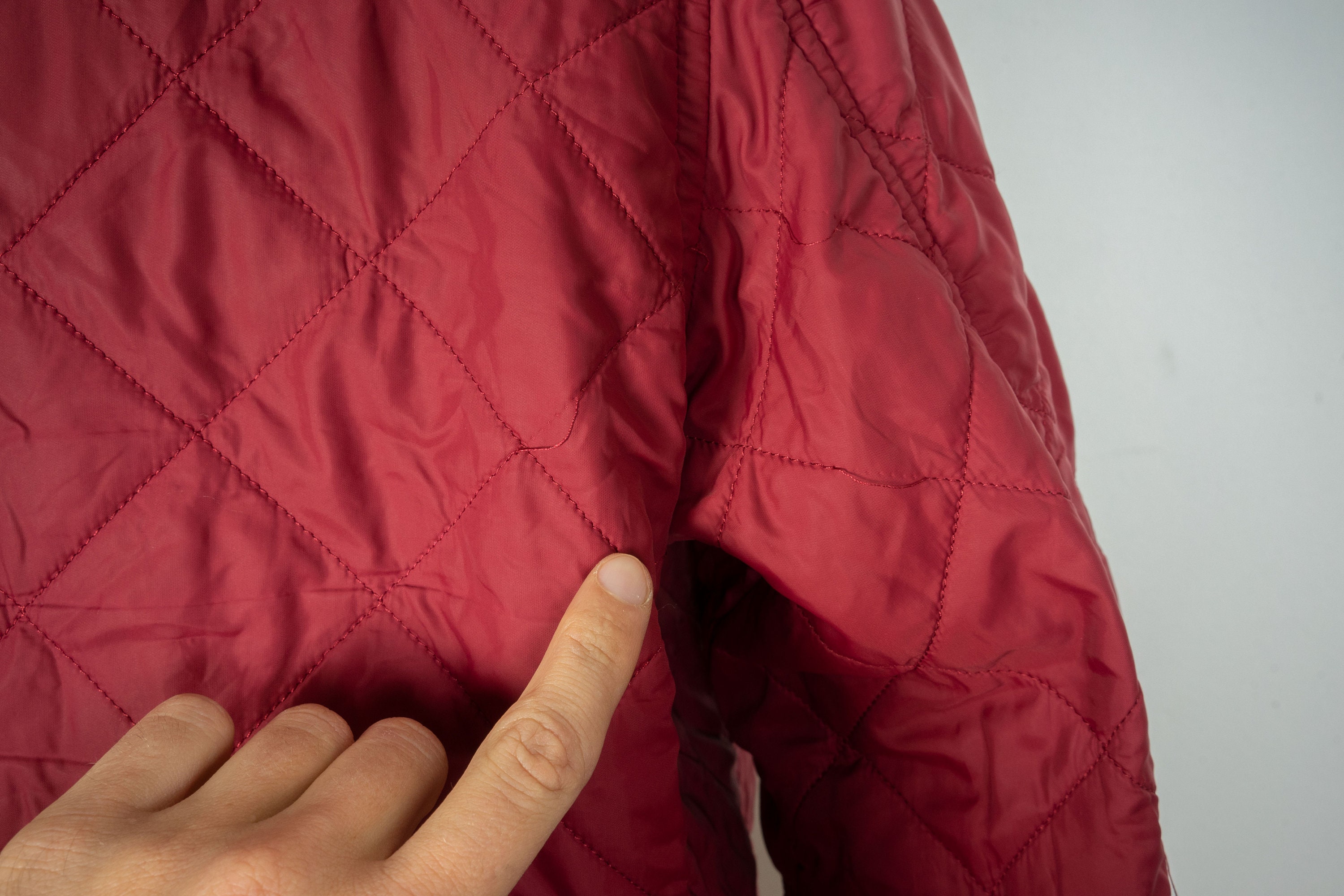 Men s Barbour International Ariel Quilted Red Jacket Size XXL