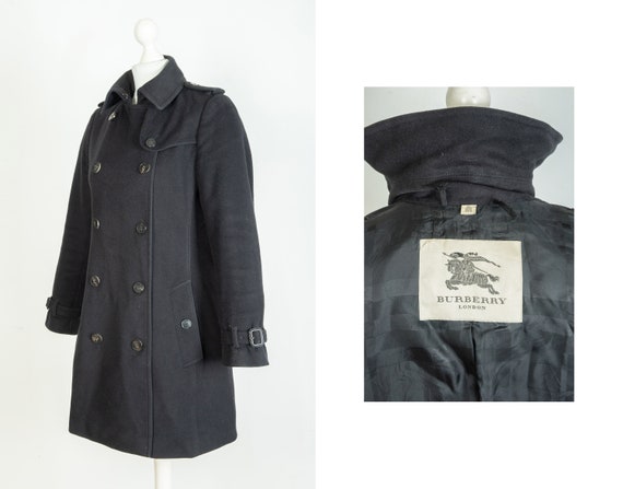 Ladies black pea coat cheap uk