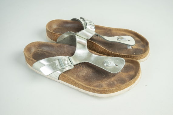 Birkenstock Gizeh Birko Flor - Silver