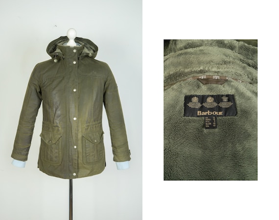 Ladies Barbour Southwold Hooded Olive Wax Cotton Jacket Size UK 12 US 8 Etsy Canada