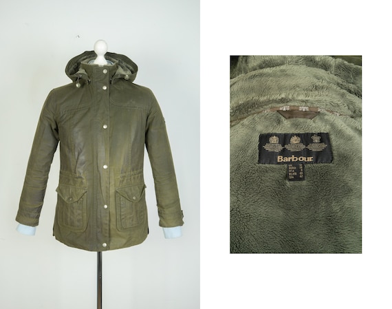 Chaqueta de algodón encerado verde oliva con capucha para mujer Barbour  Southwold Talla UK 12 US 8 -  México