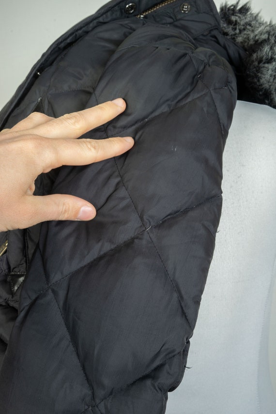 Women s Barbour Bowfell Fibre Down Quilt Black Jacket Parka Size UK 8 USA 4
