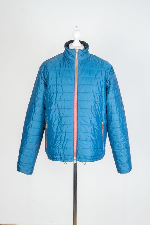 Men s Barbour International Locking Fibre Down Quilted Blue Jacket Size XXL Etsy