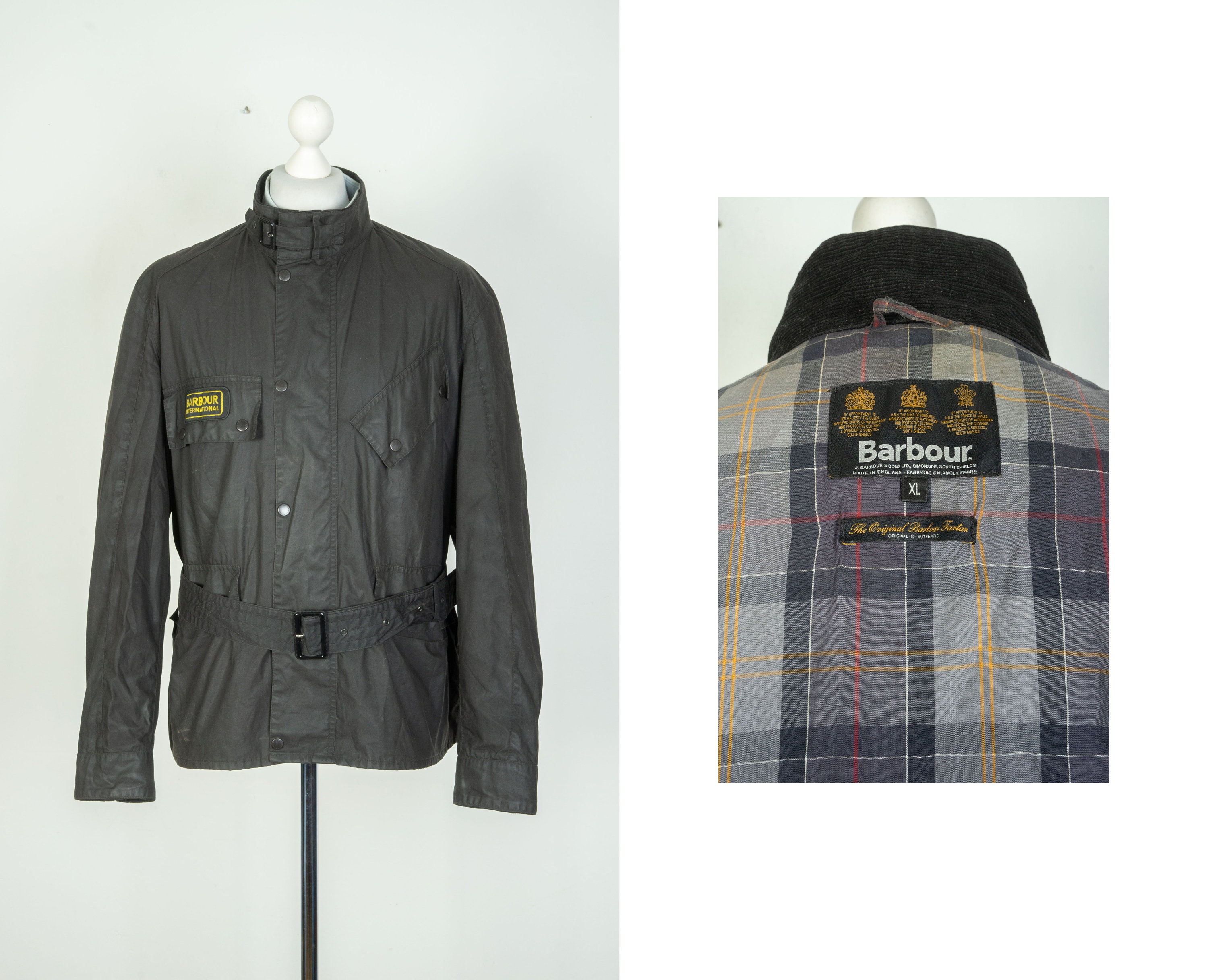 Chaqueta Barbour Keadby Negra Encerado Hombre