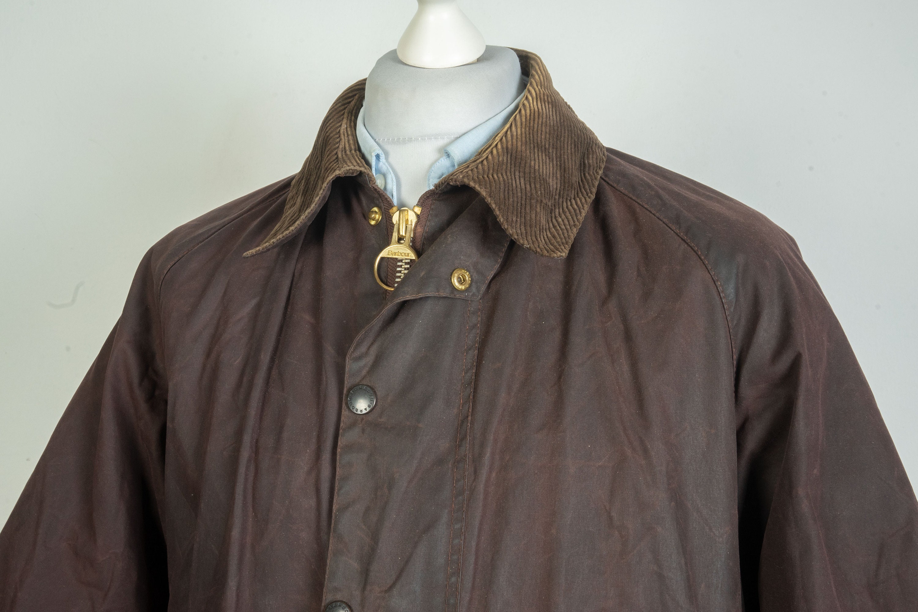 Mens Barbour Classic Beaufort Wax Cotton Brown Jacket Size C42