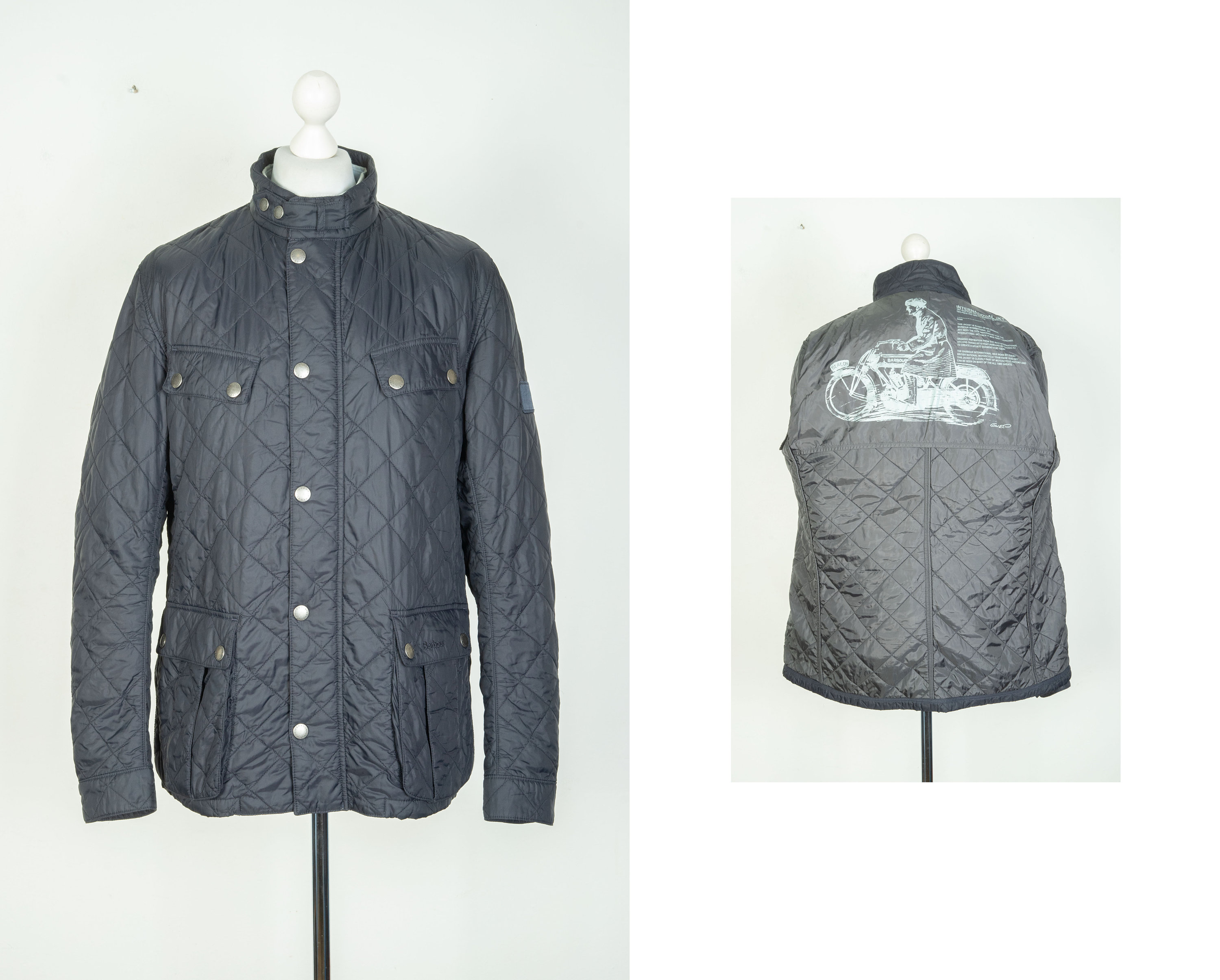 Barbour international league quilted jacket sale