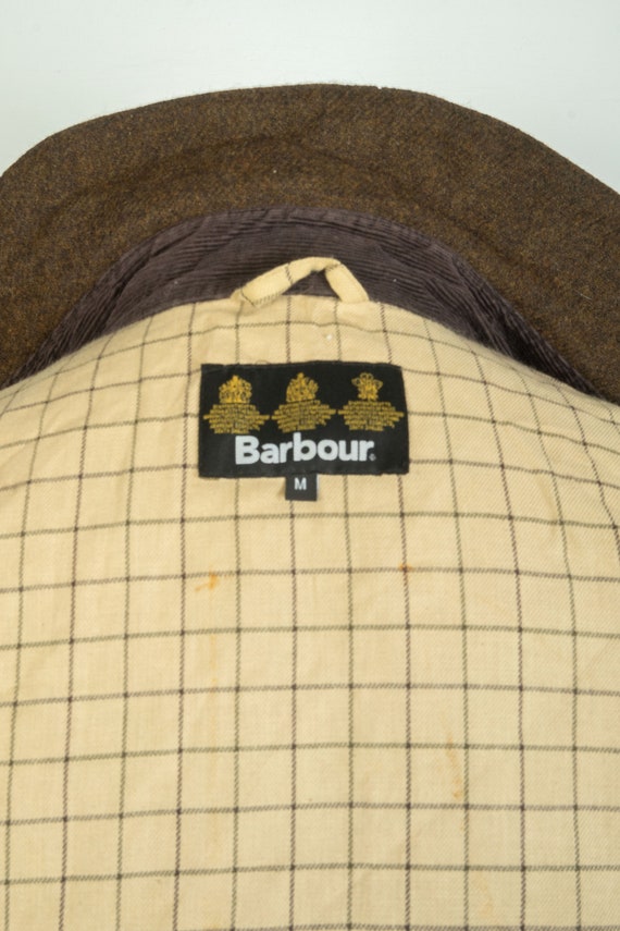 Mens Barbour Leedale Wax Cotton Brown Jacket Size… - image 9