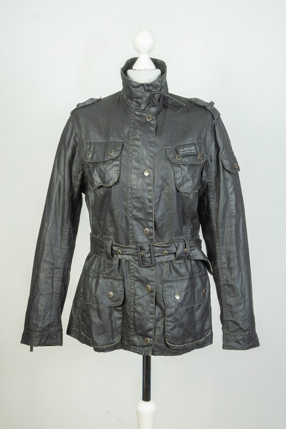 Ladies Barbour Duralinen International Black Belted Jacket - Etsy