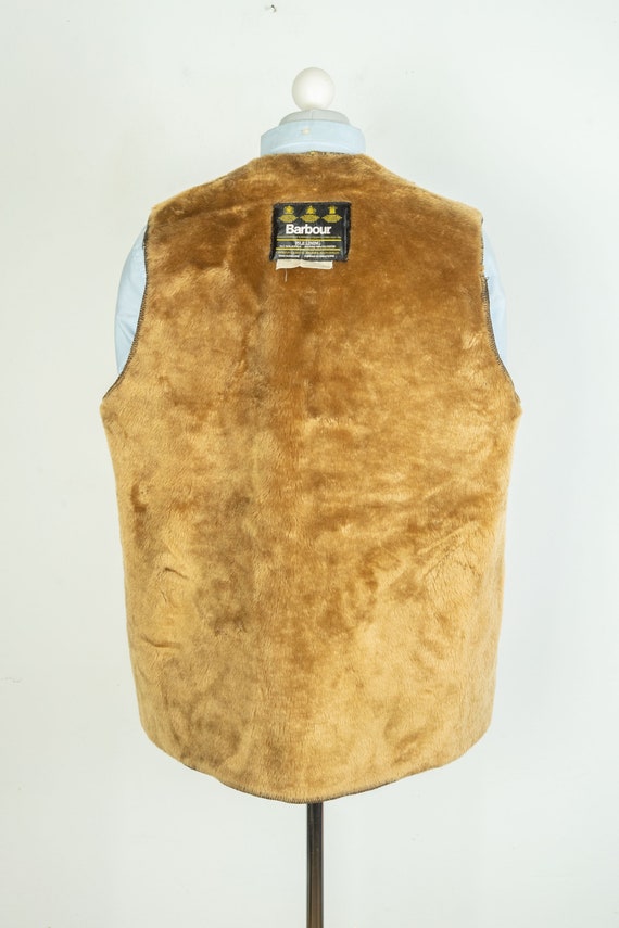 Barbour Warm Pile Lining Liner Brown Vest Gilet S… - image 7