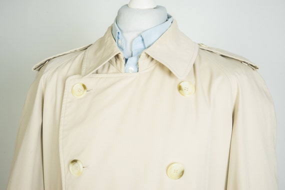 Burberrys Belted Double Breasted Beige Trench Coat - image 2