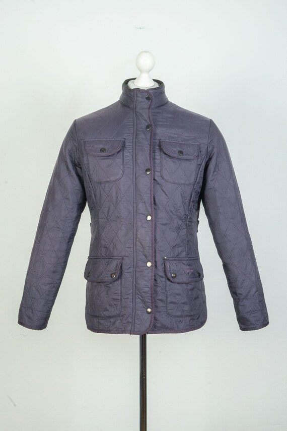 Women's Barbour Utility Quilt Violet Jacket Size UK 1… Gem