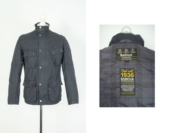 Mens barbour international jacket deals