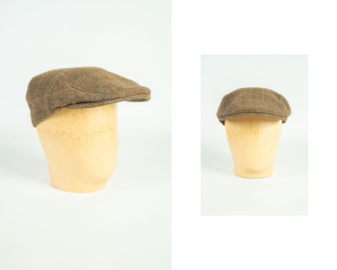 Barbour Flat Cap Wool Peaky Blinder Brown Hat Size 7 3/8 Etsy