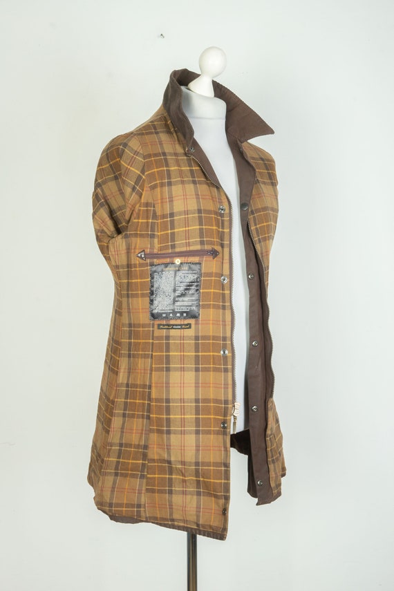 Ladies Barbour Newmarket Mac Wax Cotton Brown Bel… - image 7