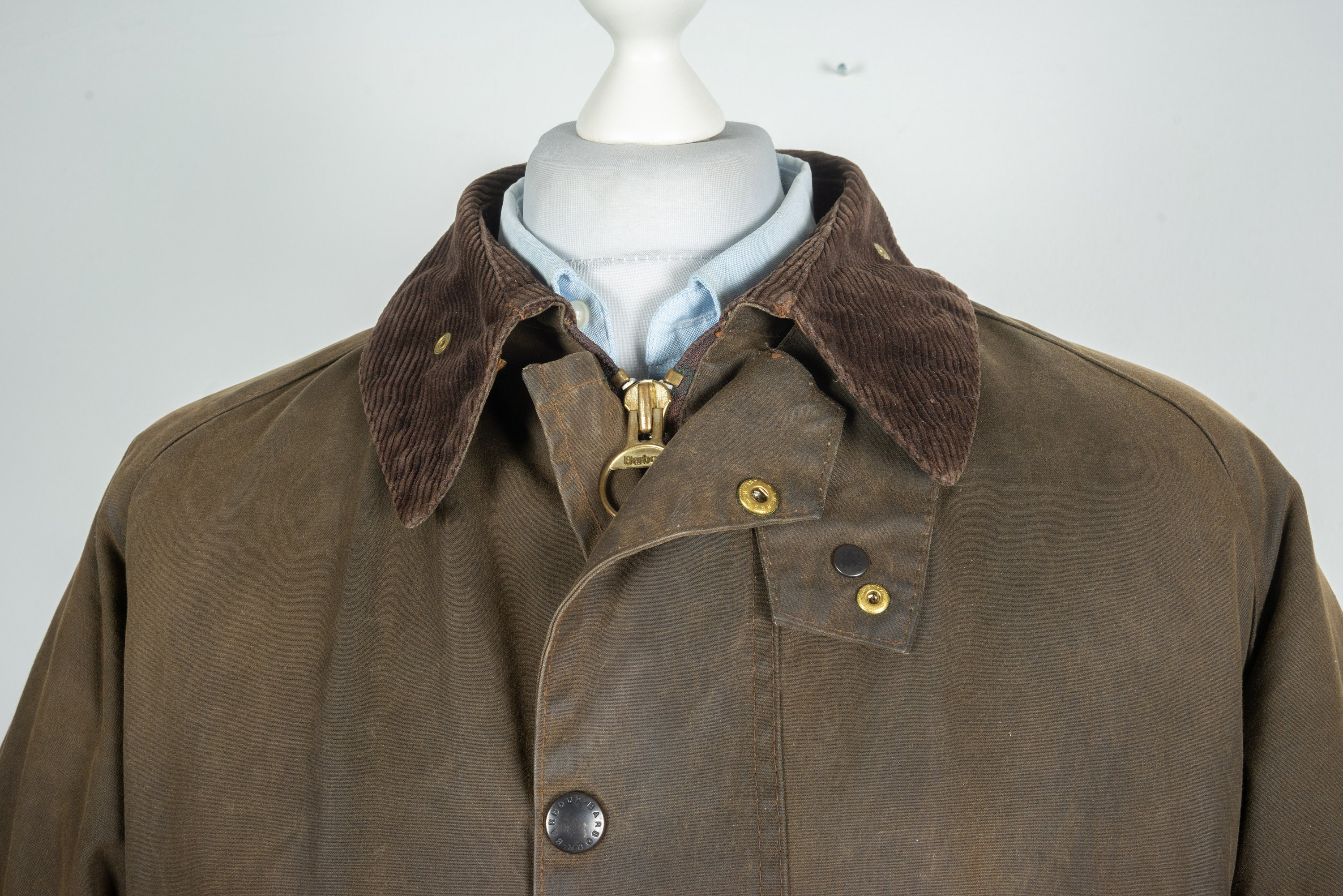 Mens Barbour Solway Zipper Wax Cotton Olive Belted Jacket Etsy