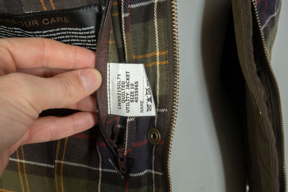 Womens barbour quilted cheap utility waxed jacket