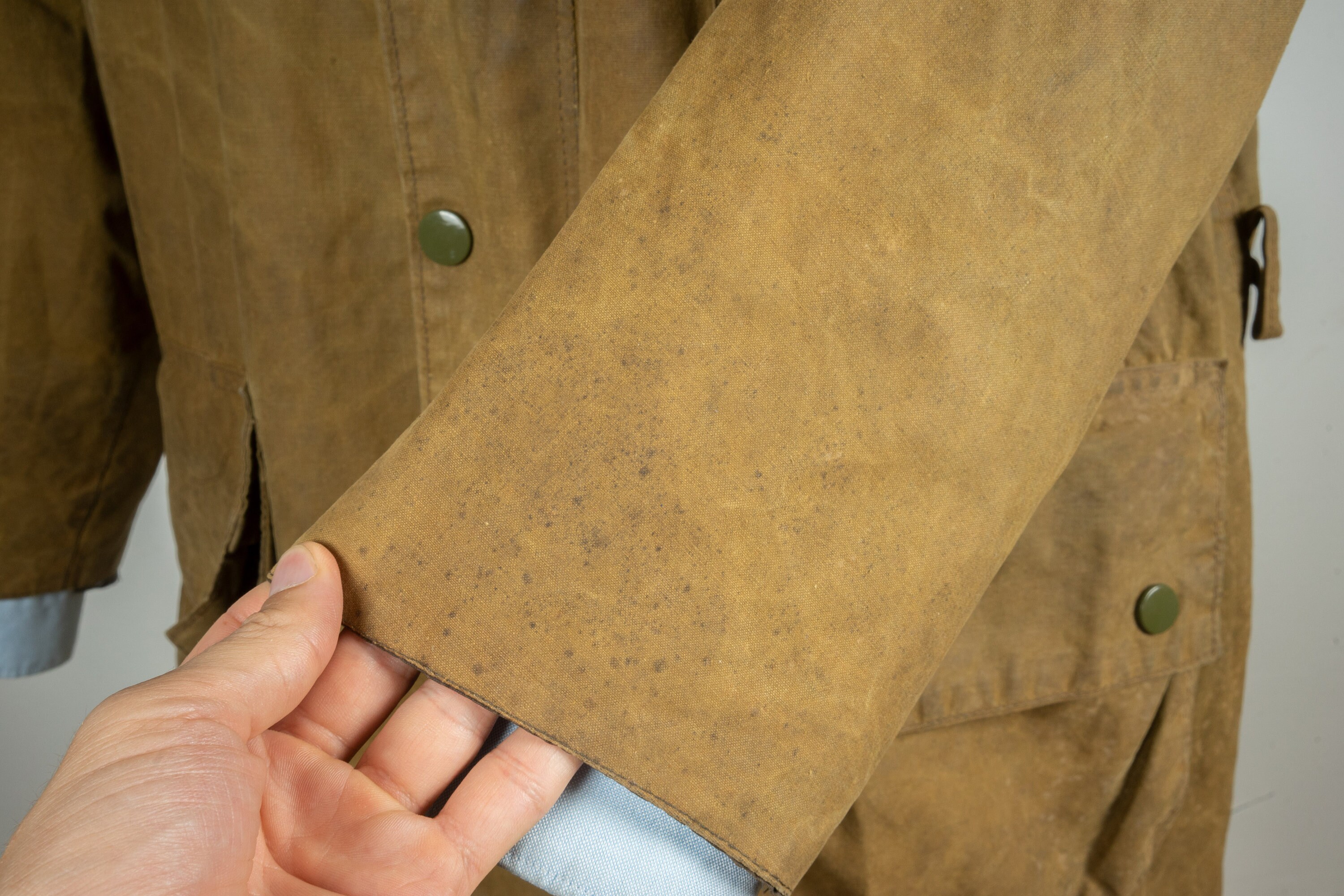 Mens Vintage Barbour Solway Zipper Wax Cotton Olive Jacket Mens Vintage Barbour Solway Zipper Wax Cotton Olive Jacket