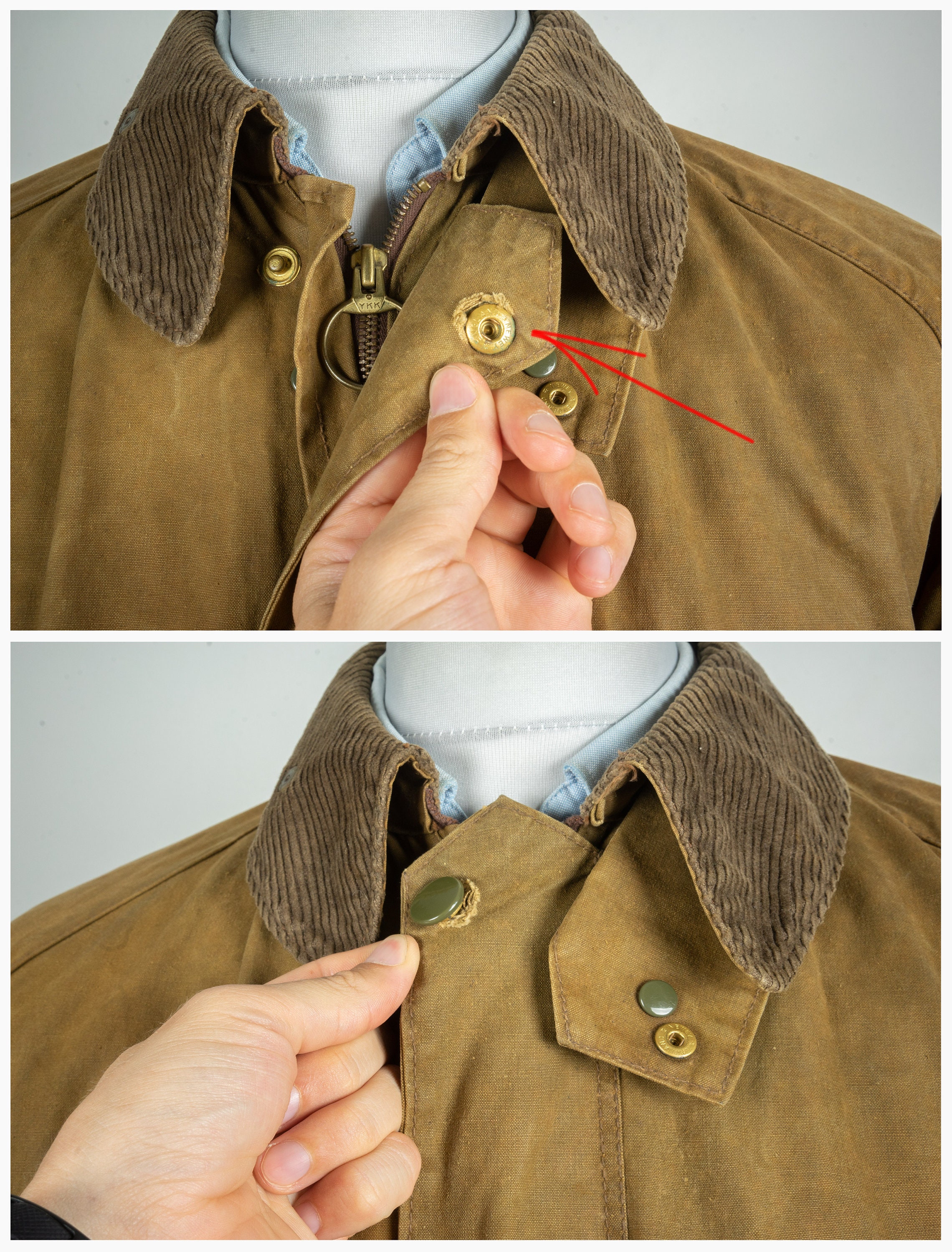 Mens Vintage Barbour Solway Zipper Wax Cotton Olive Jacket Mens Vintage Barbour Solway Zipper Wax Cotton Olive Jacket