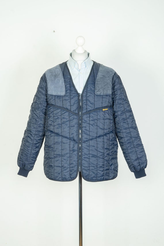 Men s Barbour Quilted Navy Blue Warm Hunting Jacket Size L Etsy Ireland